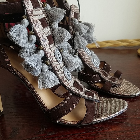 Kotur Sold out snake suede heels sz 7 - Picture 5 of 8
